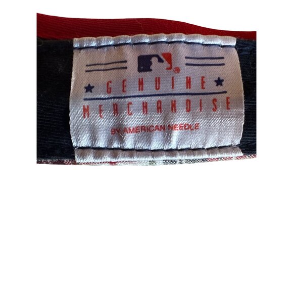 Vintage 90s Cincinnati Reds MLB Plaid Visor Cotton Adjustable Fit - Picture 5 of 8